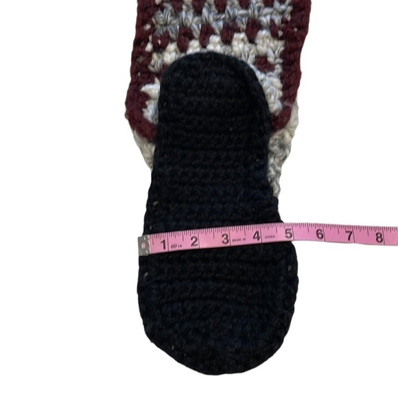Hand Knit Slipper Booties - Size 10 - Picture 6 of 10